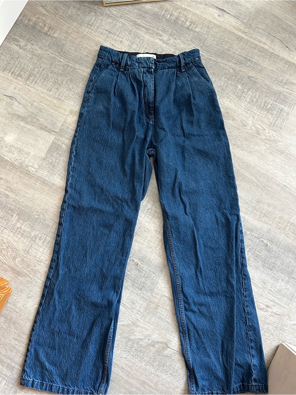 Abercrombie Sloane Tailored Wide Leg Pleated Trouser Jeans Classic 0 Regular 25 - Picture 5 of 6
